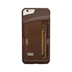 Q Card Case // Brown Leather