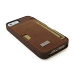 Q Card Leather Case // iPhone 5/5s (Brown)