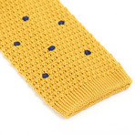 Dot Knit Tie // Yellow + Navy