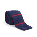 Stripe Knit Tie // Navy + Red