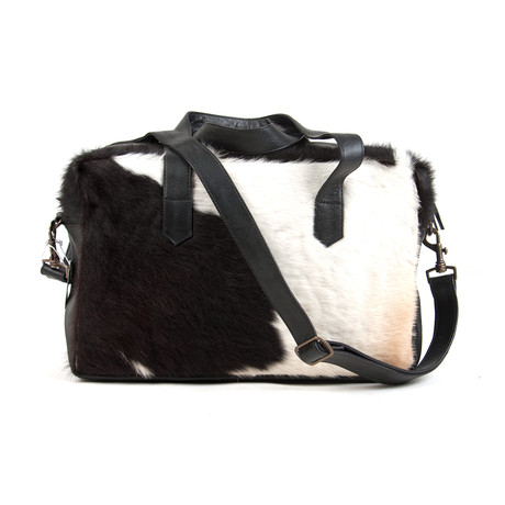 Steffan Cowhide Leather Overnight Bag