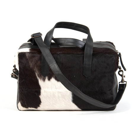 Pierre Cowhide Leather Overnight Bag