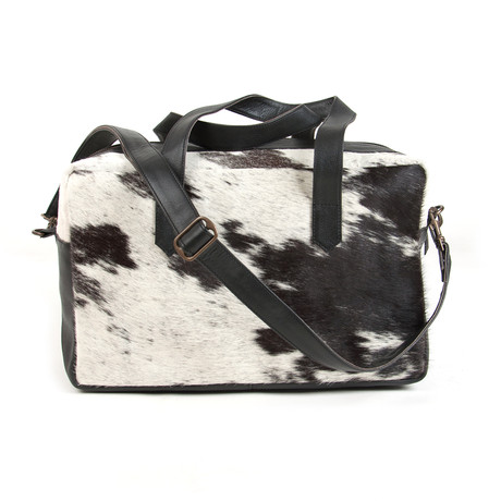 Takeo Cowhide Leather Overnight Bag