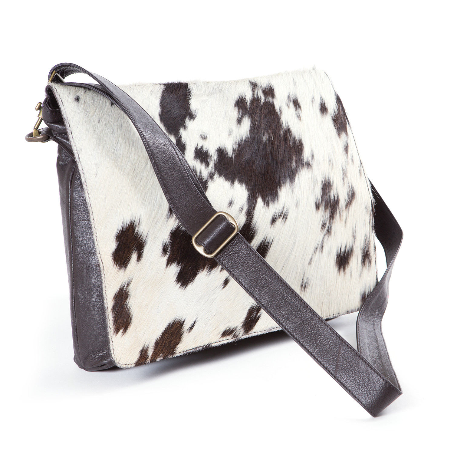 Van Cowhide Leather Messenger Bag Found Object Touch of Modern