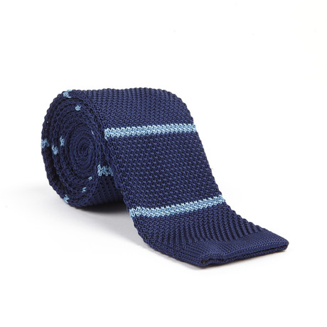 Stripe Knit Tie // Navy