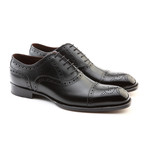 Matthew Full Brogue Cap-Toe Lace-Up Oxford Shoe // Black (Euro: 44)