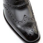 Stanley Full Brogue Wingtip Lace-Up Oxford Shoe // Black (Euro: 43)
