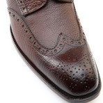 Edward Five Eyelet Wingtip Brogue Derby Shoe // Dark Brown (Euro: 41)