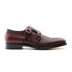 William Double Monk Strap Shoe // Burgundy (Euro: 41)