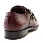 William Double Monk Strap Shoe // Burgundy (Euro: 41)