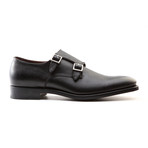 William Double Monk Strap Shoe // Black (Euro: 43)