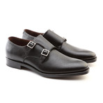 William Double Monk Strap Shoe // Black (Euro: 43)