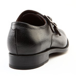 William Double Monk Strap Shoe // Black (Euro: 43)