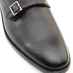 William Double Monk Strap Shoe // Black (Euro: 43)