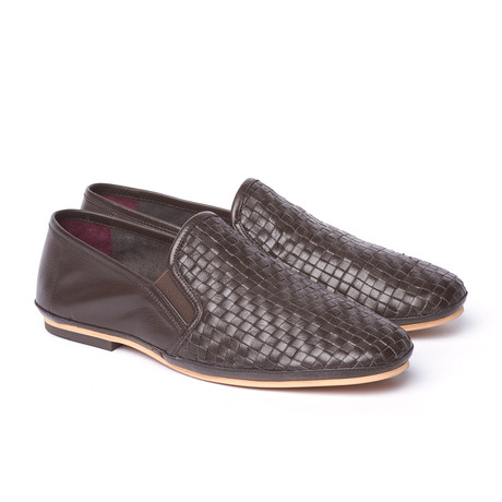 Float Woven Leather Slip-On // Brown (US: 7)