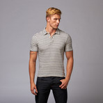 Striped Lounge Polo // Navy (S)