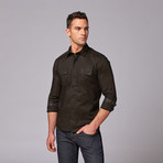 Myn Cargo Pocket Button Up // Black (2XL)