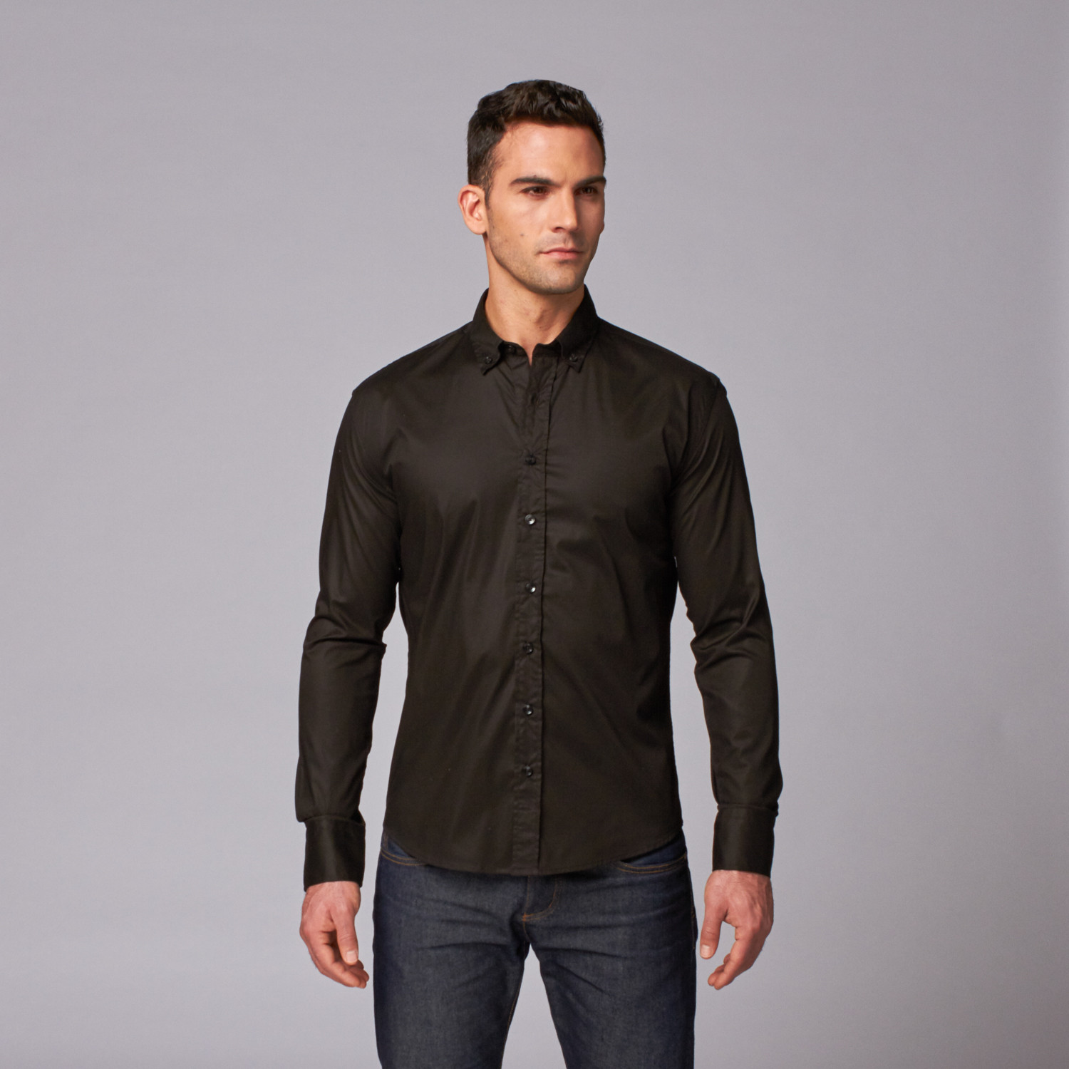 Myn Classic Button Up Shirt // Black (M) - MYN - Touch of Modern