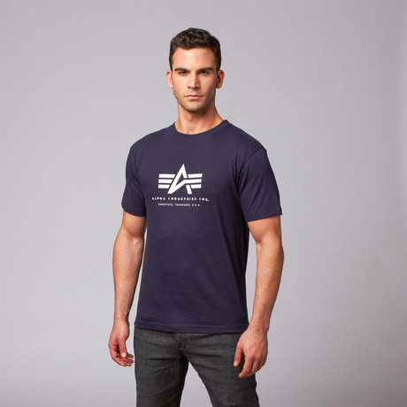 Alpha Logo T-Shirt // Force Navy + White (S)