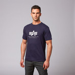 Alpha Logo T-Shirt // Force Navy + White (L)