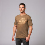 M4A2 Sherman Vc Firefly T-Shirt // Heather Olive + Cream (M)
