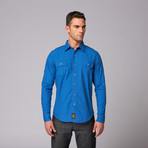 Victory 2 Flannel Shirt // Poplin Blue (L)