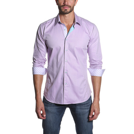 Jared lang cgy button up shirt   lilac medium