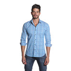 OTT Button Up Shirt // Sky Blue Plaid (XL)