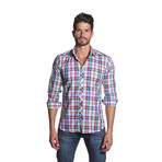 OTT Button Up Shirt // Pink Multi Check (L)