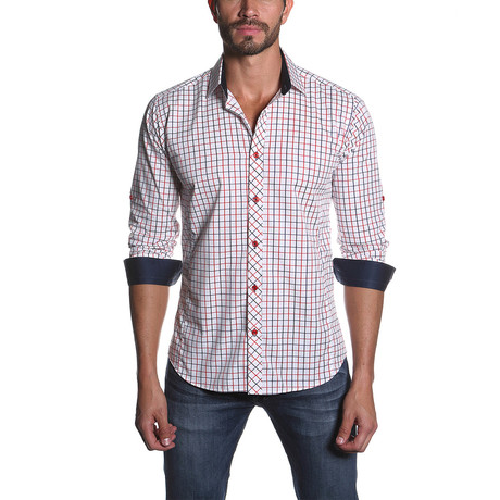 OTT Button-Up // Black + Red Check (S)