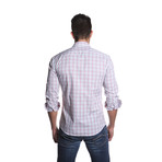 OTT Button Up Shirt // Light Pink Plaid (XL)