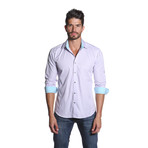 OTT Button Up Shirt // Lilac Check (M)