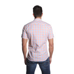 TOR Short Sleeve Button Up Shirt // Red Check (L)