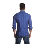 VAN Button Up Shirt // Dark Blue (L)