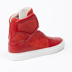 Cipher // Sentient Leather High-Top // Red (Euro: 43)