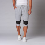 Quilted Patch Rib Cuff // Light Grey (XL)