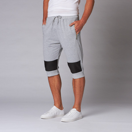 Quilted Patch Rib Cuff // Light Grey (S)