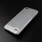 Carbon Fiber + Aluminum Hard Case // Silver (iPhone 6/6s Plus)