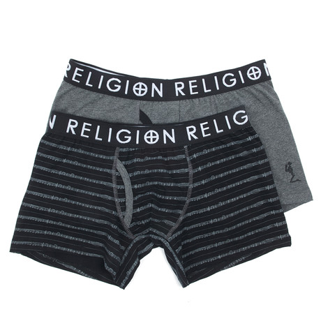 Religion // Musical Notes Twin Pack Boxer Brief // Pack of 2 (Small)