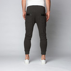 Luxe Panel + Zip Fly Sweatpant // Charcoal (S)