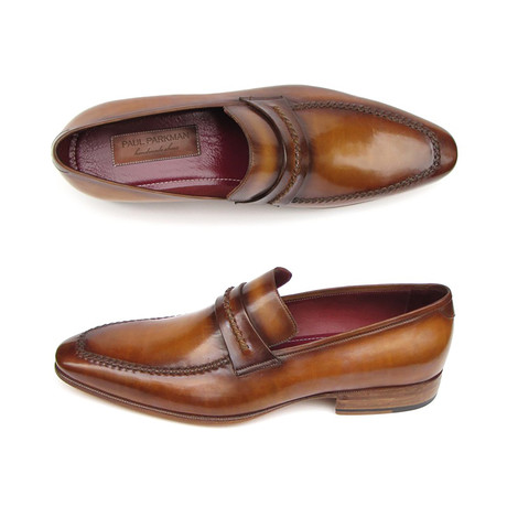 Paul Parkman // Hand-Painted Loafer // Camel + Brown (Euro: 40)