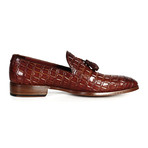 Paul Parkman // Crocodile Embossed Calfskin Tassel Loafer // Warm Brown (Euro: 40)