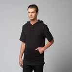 Polka Dot Print Sweatshirt // Black (L)