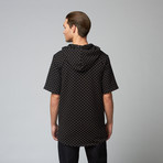 Polka Dot Print Sweatshirt // Black (L)