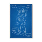 Deep Sea Diver // Blueprint (Unframed // 18" x 24")