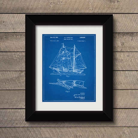 Sailor Ship // Blueprint (Unframed // 18" x 24")