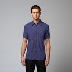 Jacob Holston // Dino Short Sleeve Printed Shirt // Blue (M)
