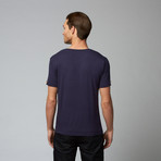 Jacob Holston // Timo Button-Cuffed Crew T-Shirt // Navy  (S)