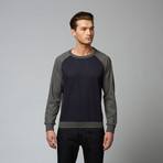 Jacob Holston // Franco Raglan Combo Sweatshirt // Grey + Navy (XS)