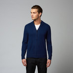 Jacob Holston // Loris Zip-Up Cardigan // Navy (XS)